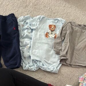 POLO bundle 18-24 months 2 Polo bear Onesie, sweatpants and shirt